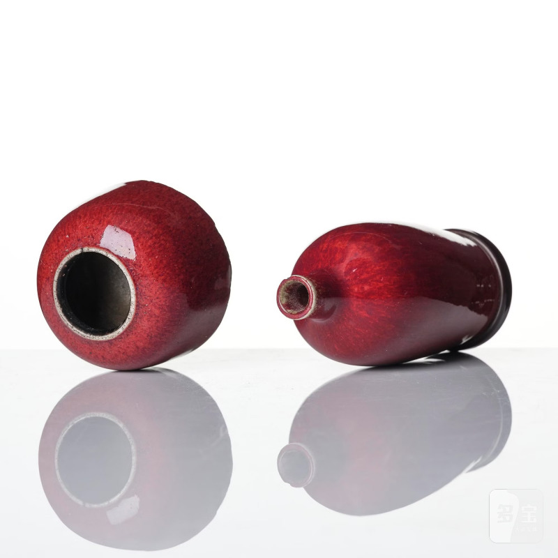A flambé glazed vase and brush-washer, - 图5